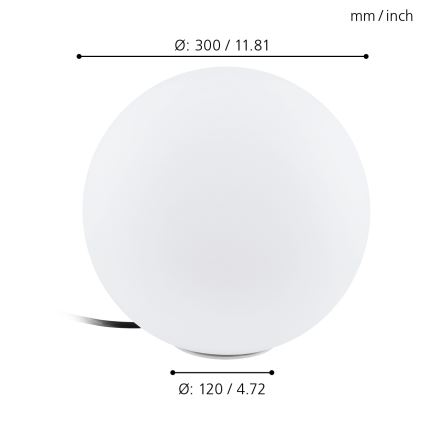 Eglo - Āra lampa 1xE27/40W/230V IP65 ø300