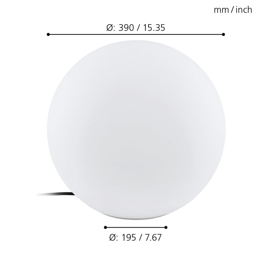 Eglo - Āra lampa 1xE27/40W/230V IP65 ø390