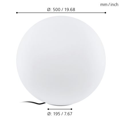 Eglo - Āra lampa 1xE27/40W/230V IP65 ø500