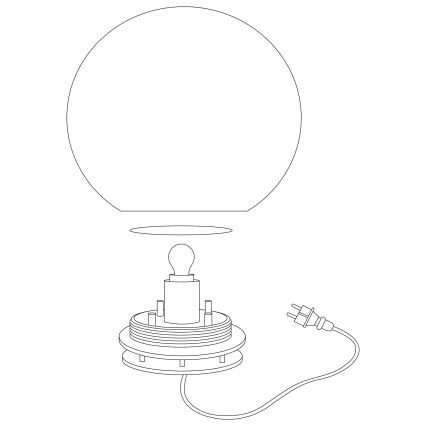 Eglo - Āra grīdas lampa 1xE27/40W/230V IP65 ø600