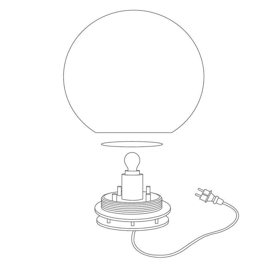 Eglo 98108 - LED RGBW Āra lampa MONTEROLO-C 1xLED/9W/230V IP65 ø600