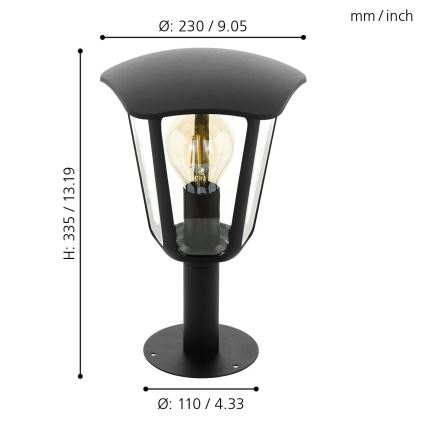 Eglo - Āra lampa 1xE27/60W/230V IP44