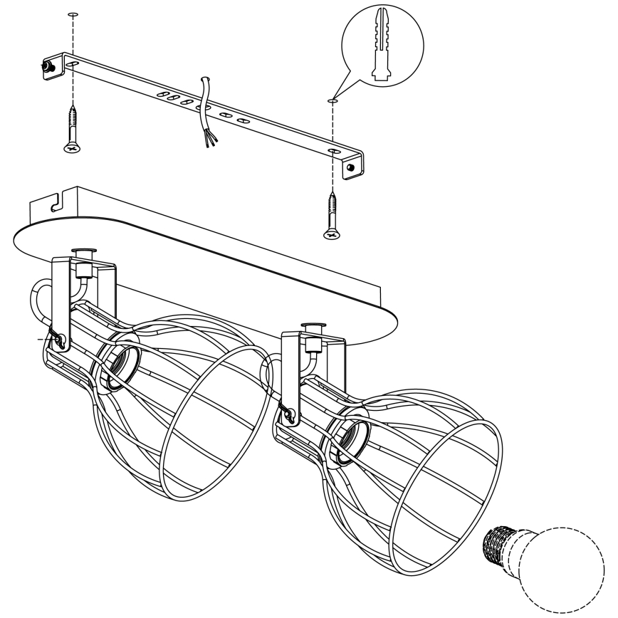 Eglo - Lampa 2xE27/40W/230V