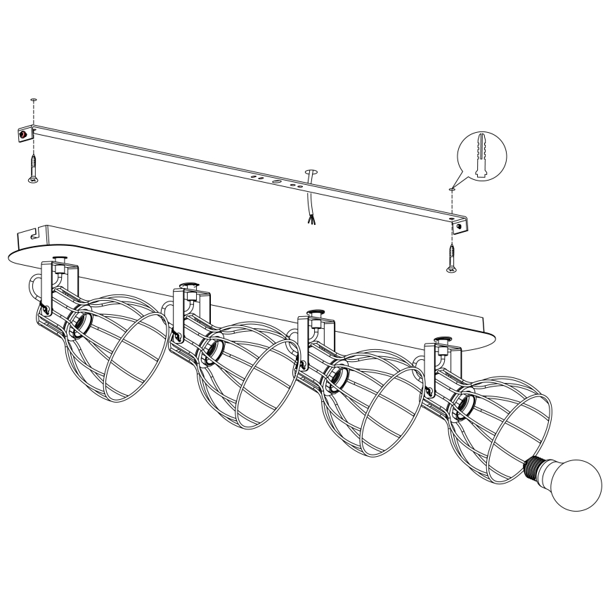 Eglo - Lampa 4xE27/40W/230V