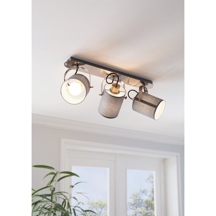 Eglo 98141 - Virziena gaismeklis VILLABATE 3xE27/10W/230V