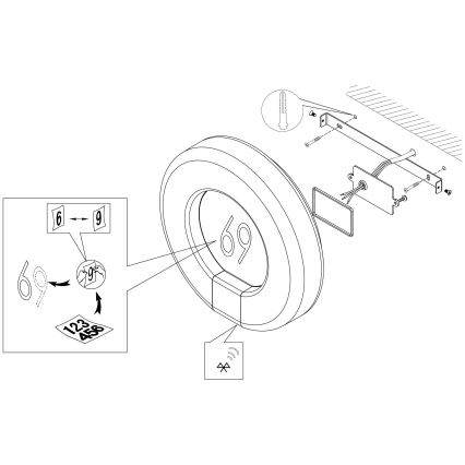 Eglo 98145 - LED Aptumšojams mājas numurs MARCHESA-C LED/15W/230V IP44