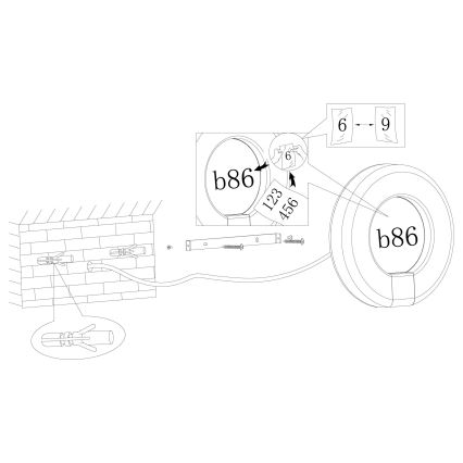 Eglo - LED Mājas numurs LED/15W/230V IP44