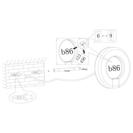 Eglo - LED Mājas numurs LED/15W/230V IP44