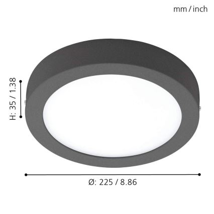 Eglo - LED Aptumšojama āra lampa ARGOLIS-C LED/16,5W/230V IP44