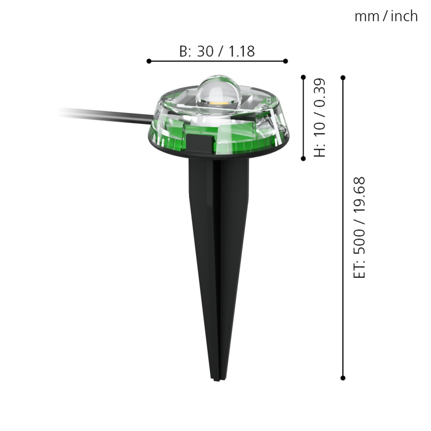 Eglo - LED āra dekoratīvā virtene 9xLED 10m IP65 siltā balta