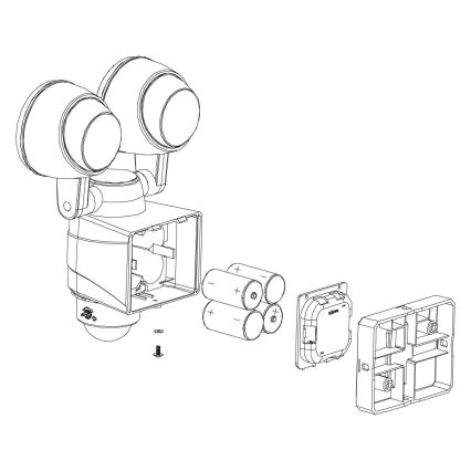 Eglo - LED Āra lampa ar sensoru 2xLED/4W/4xLR1 IP44