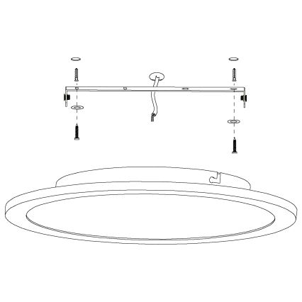 Eglo - LED Aptumšojama griestu lampa LED/19,5W/230V + TP