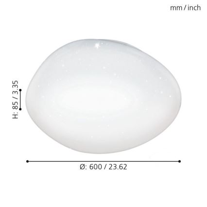 Eglo - LED Aptumšojama griestu lampa LED/36W/230V + tālvadības pults
