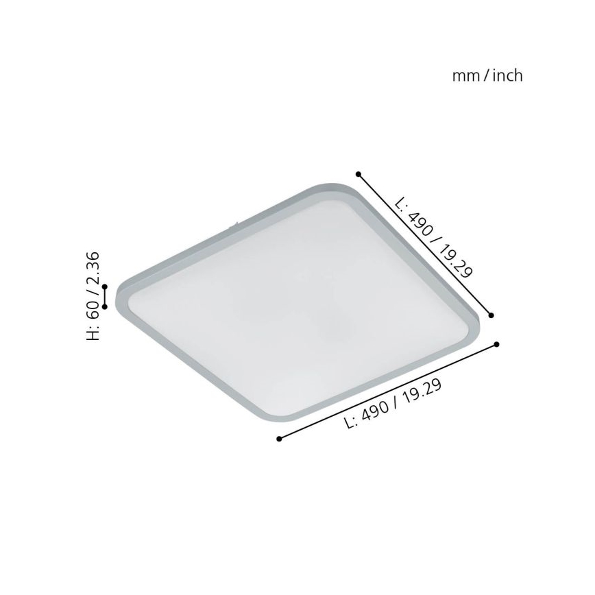 Eglo - LED Aptumšojama griestu lampa LED/30W/230V + tālvadības pults