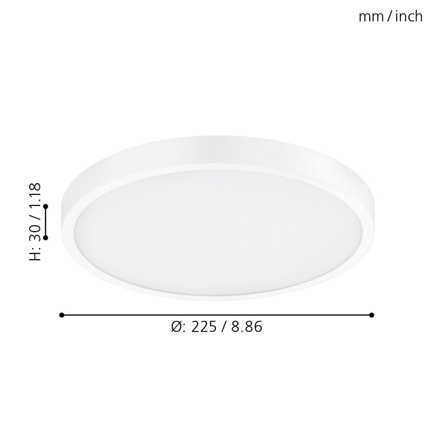 Eglo - LED Aptumšojama griestu lampa LED/14W/230V + tālvadības pults