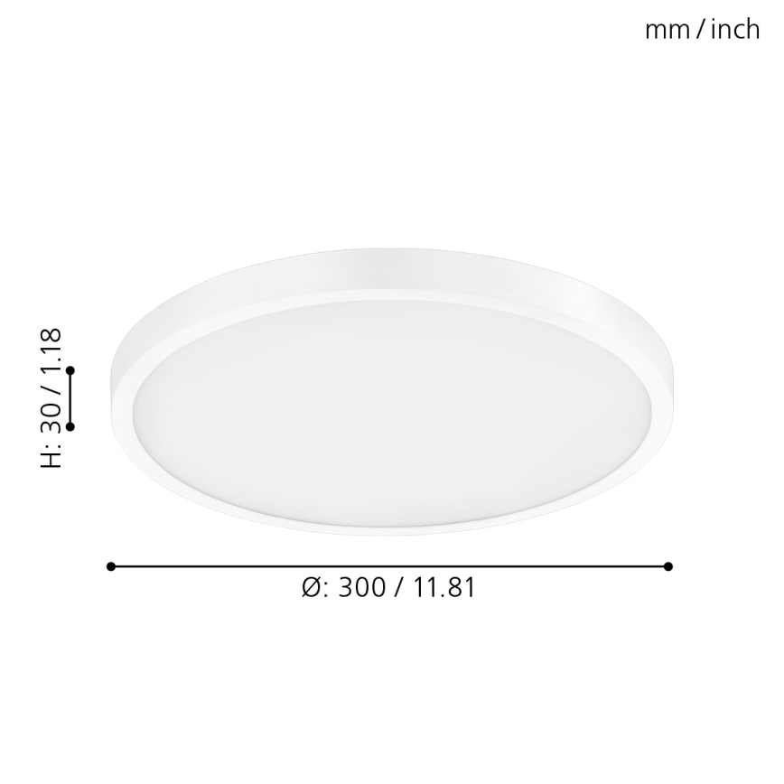 Eglo - LED Aptumšojams griestu gaismeklis LED/20W/230V + tālvadības pults