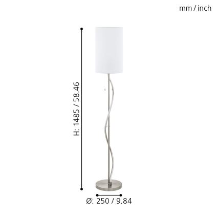 Eglo - LED Grīdas stāvlampa 1xE27/60W/230V + LED/11,8W