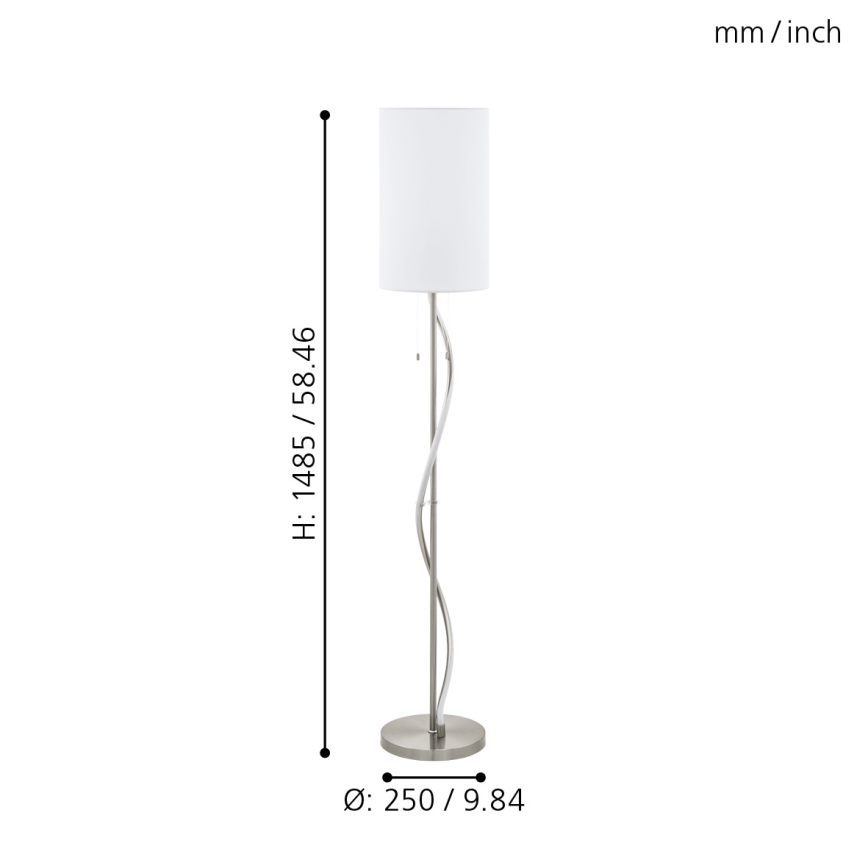 Eglo - LED Grīdas stāvlampa 1xE27/60W/230V + LED/11,8W