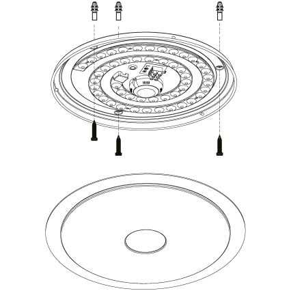 Eglo - LED Aptumšojama griestu lampa LED/24W/230V + tālvadības pults