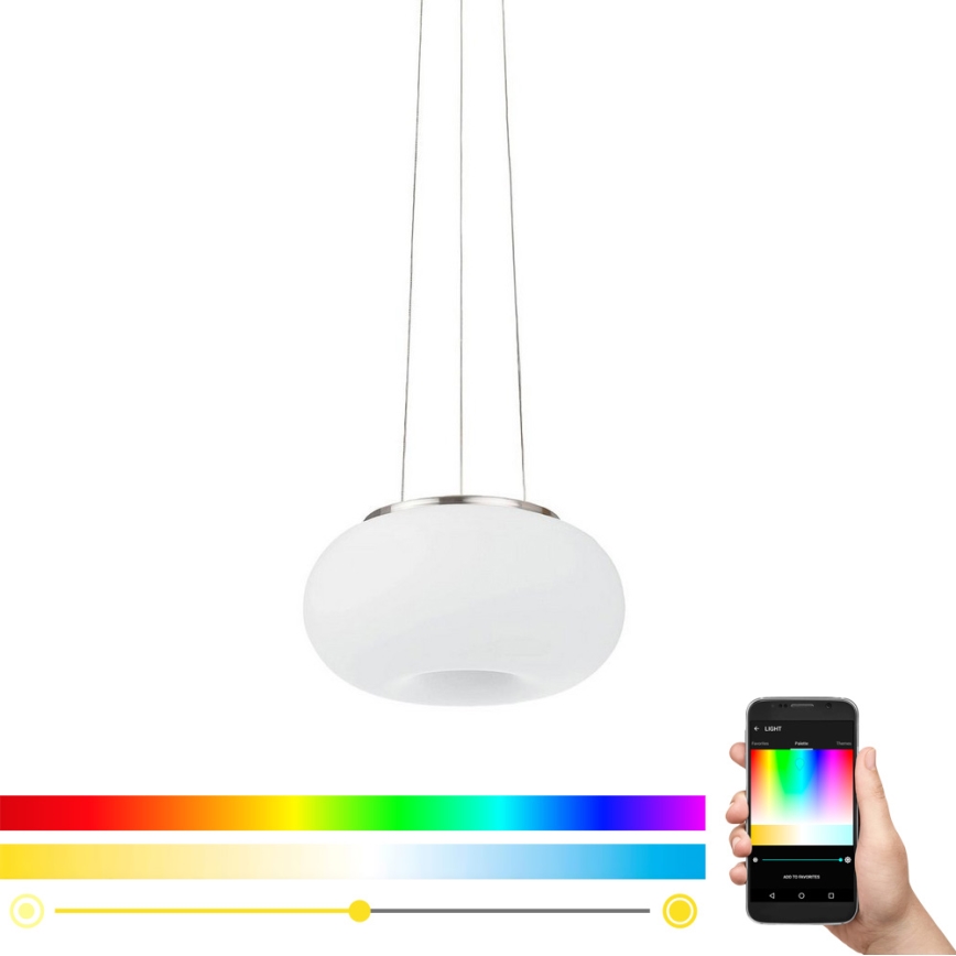 Eglo - LED RGB Aptumšojuma lustra ar auklu OPTICA-C LED/21W/230V d. 37,5 cm