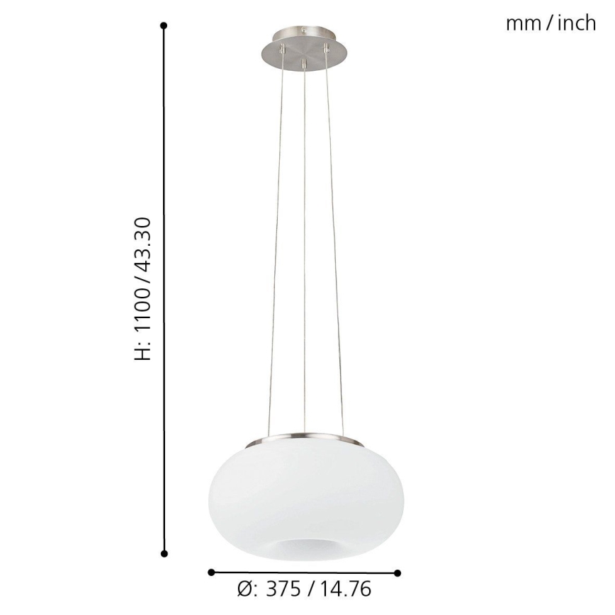 Eglo - LED RGB Aptumšojuma lustra ar auklu OPTICA-C LED/21W/230V d. 37,5 cm