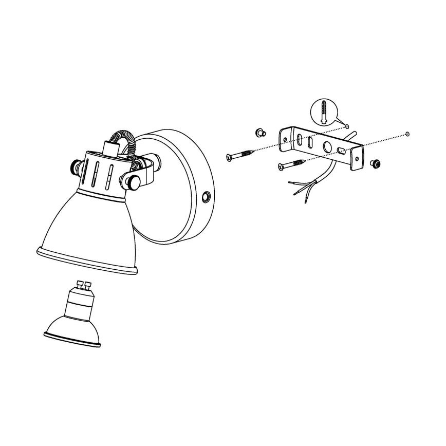 Eglo - LED sienas lampa 1xGU10/3,3W/230V
