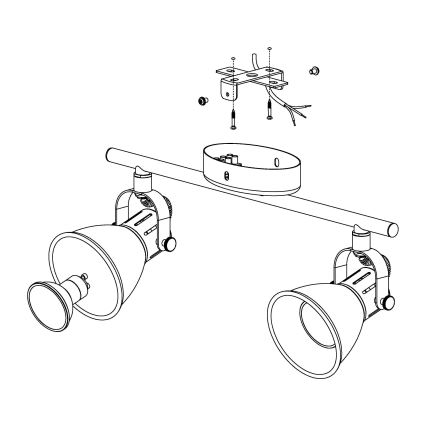 Eglo - LED lampa 2xGU10/3,3W/230V