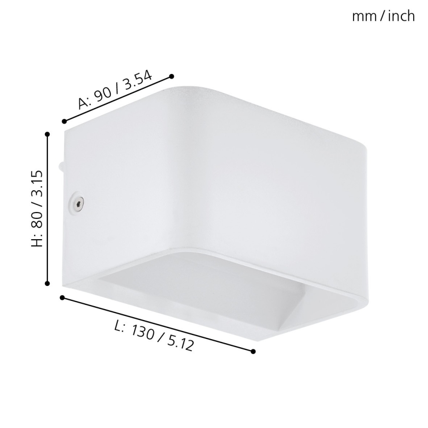 Eglo - LED Sienas lampa LED/6W/230V 3000K balta