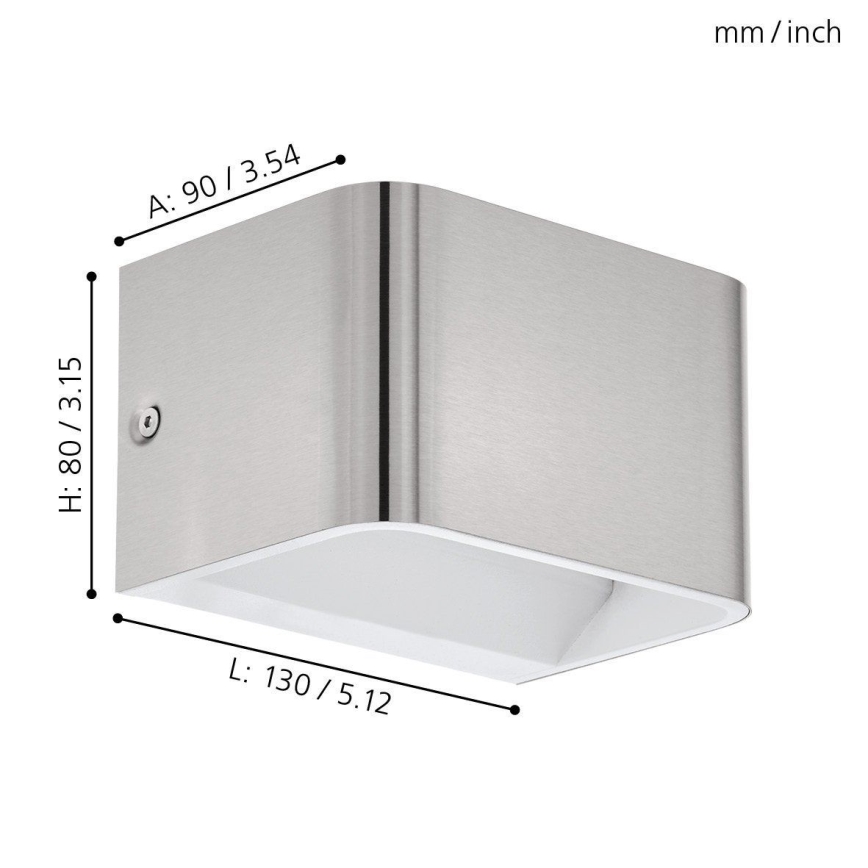 Eglo - LED Sienas lampa LED/6W/230V 3000K matēts hroms