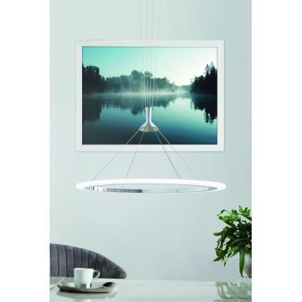 Eglo - LED RGB Aptumšojuma lustra ar auklu HORNITOS-C LED/37W/230V + tālvadības pults