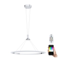 Eglo 98427 - RGB LED lustra ar regulējamu spilgtumu uz troses HORNITOS-C LED/37W/230V + tālvadības pults