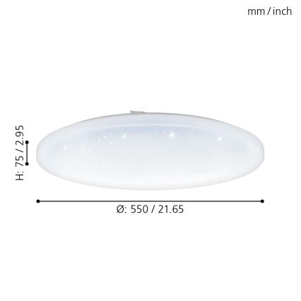 Eglo - LED Griestu lampa LED/49,5W/230V