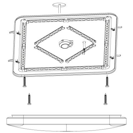 Eglo - LED griestu gaismeklis LED/49,5W/230V