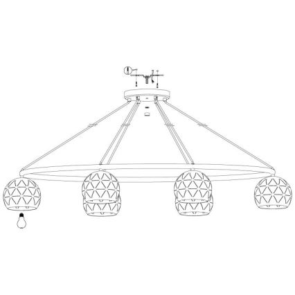 Eglo - Lustra ar auklu 6xE14/40W/230V