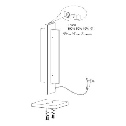 Eglo - LED Aptumšojama galda lampa LED/15W/230V