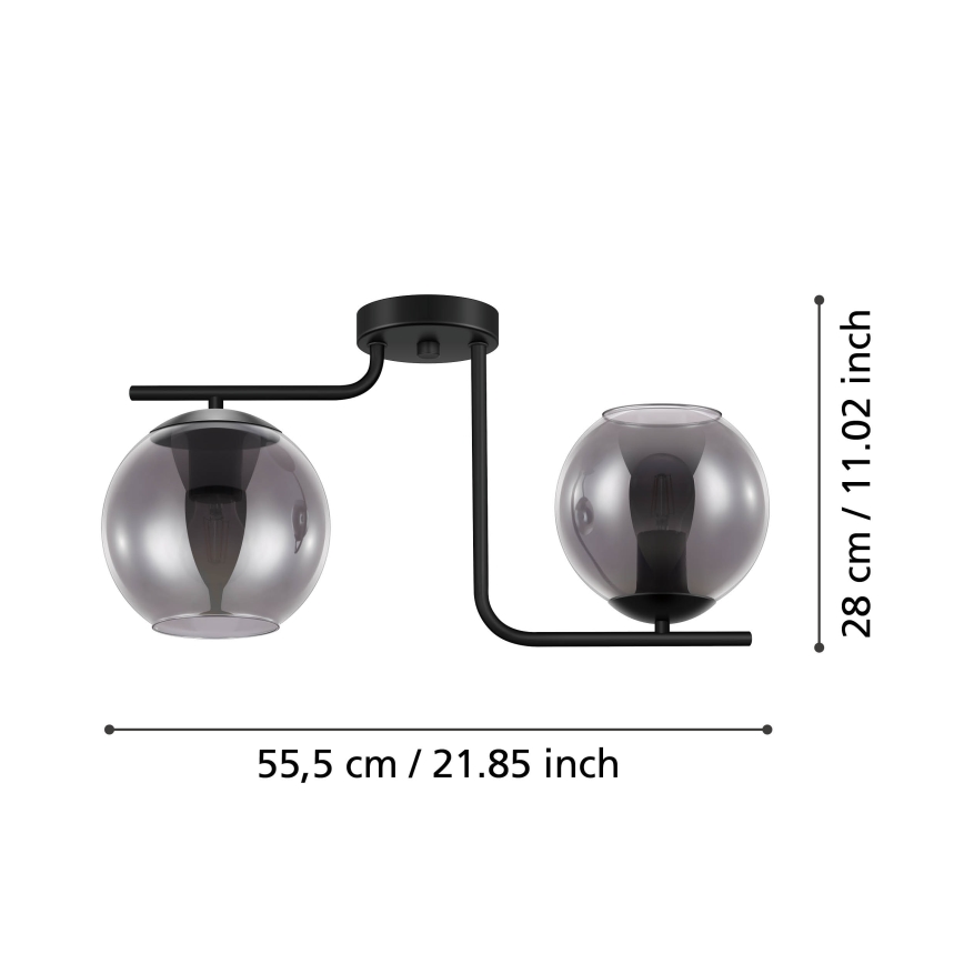 Eglo - Pieliekama lustra 2xE27/28W/230V