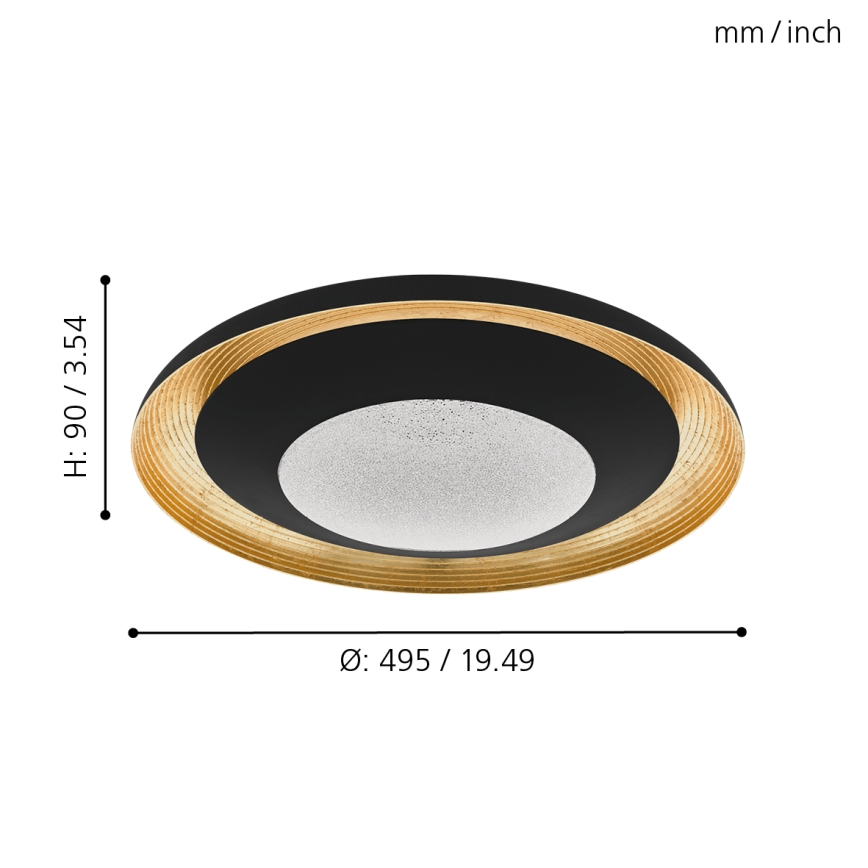 Eglo - LED Aptumšojama griestu lampa LED/24,5W/230V + tālvadības pults