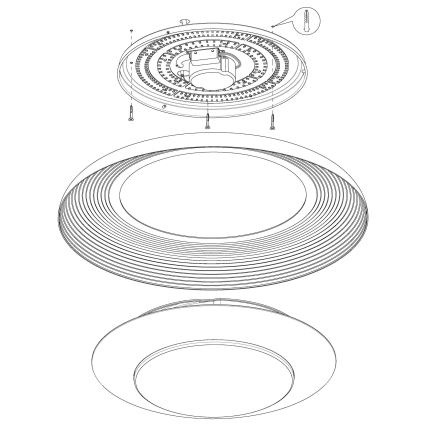 Eglo - LED Aptumšojama griestu lampa LED/24,5W/230V + tālvadības pults