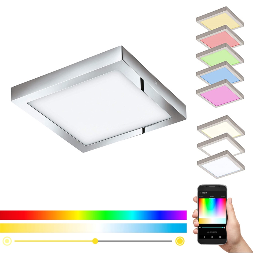 Eglo - LED RGBW Aptumšojama griestu lampa FUEVA-C LED/21W/230V Bluetooth IP44