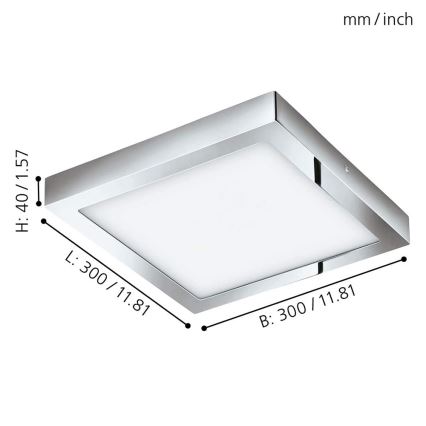 Eglo - LED RGBW Aptumšojama griestu lampa FUEVA-C LED/21W/230V Bluetooth IP44
