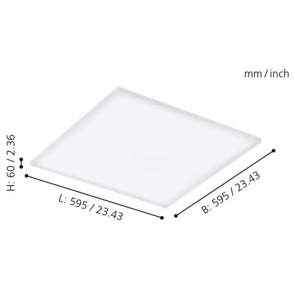 Eglo - LED RGB Aptumšojams griestu gaismeklis TURCONA-C LED/30W/230V + TP