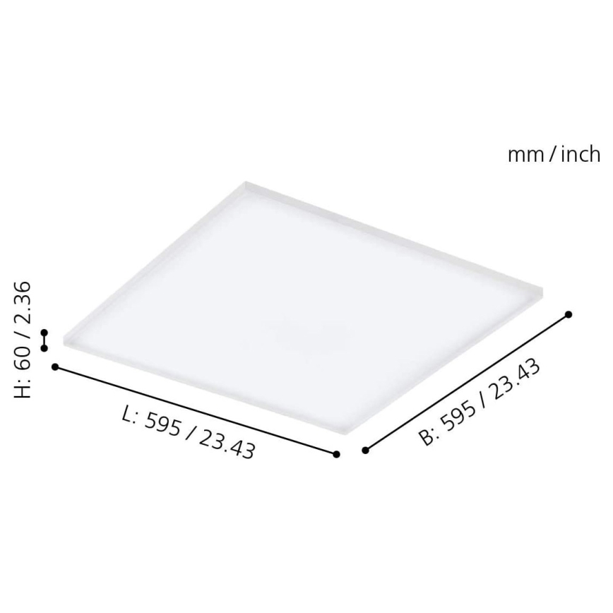 Eglo - LED RGB Aptumšojams griestu gaismeklis TURCONA-C LED/30W/230V + TP