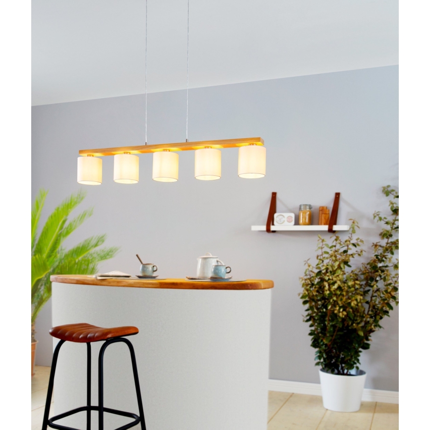 Eglo - Lustra ar auklu 5xE27/28W/230V