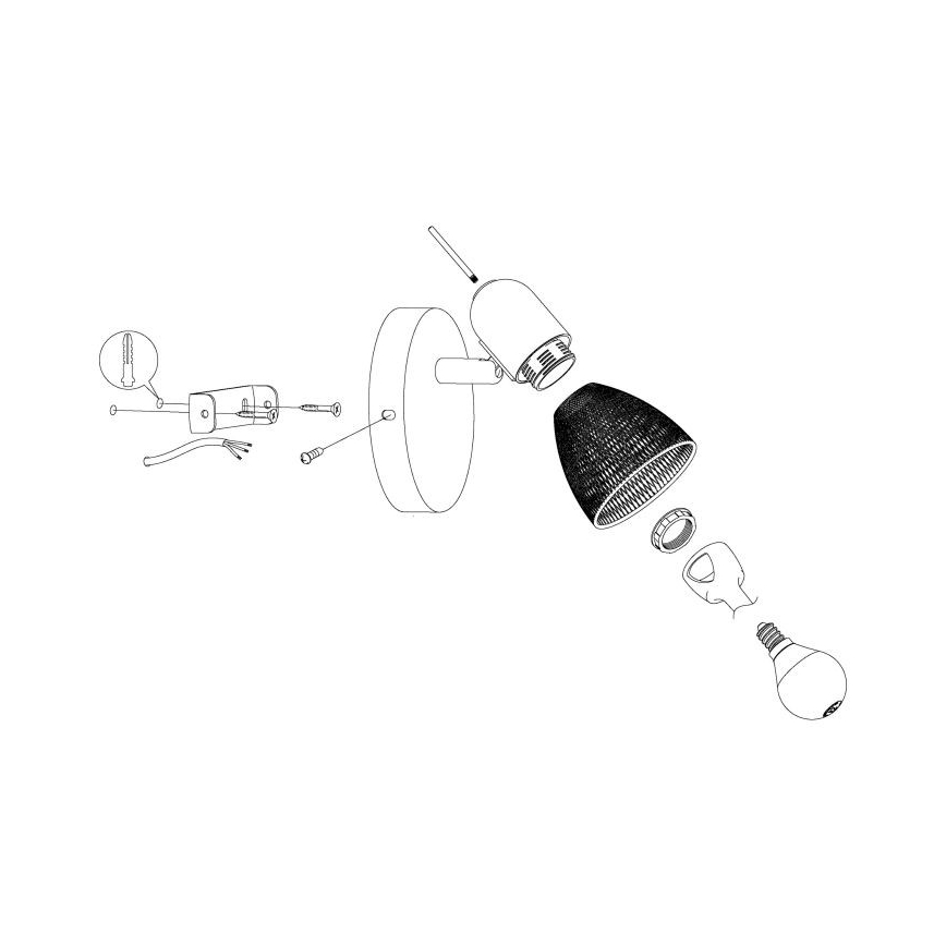 Eglo - Sienas lampa 1xE14/28W/230V