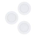 Eglo 98631 - Komplekts 3x LED iebūvējamais griestu gaismeklis FUEVA LED/5W/230V Ø 12 cm
