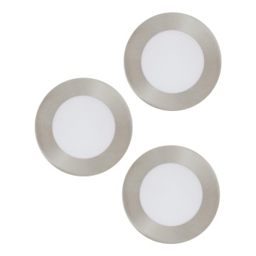 Eglo 98632 - Komplekts: 3x LED iebūvējami griestu gaismekļi FUEVA, 3xLED/5W/230V, Ø 12 cm