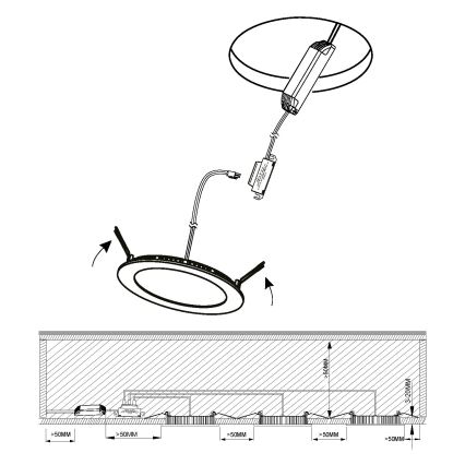 Eglo - KOMPLEKTS 3x LED Iegremdējama vannas istabas lampa FUEVA 1xLED/2,8W/230V IP44 spīdīgi hromēts