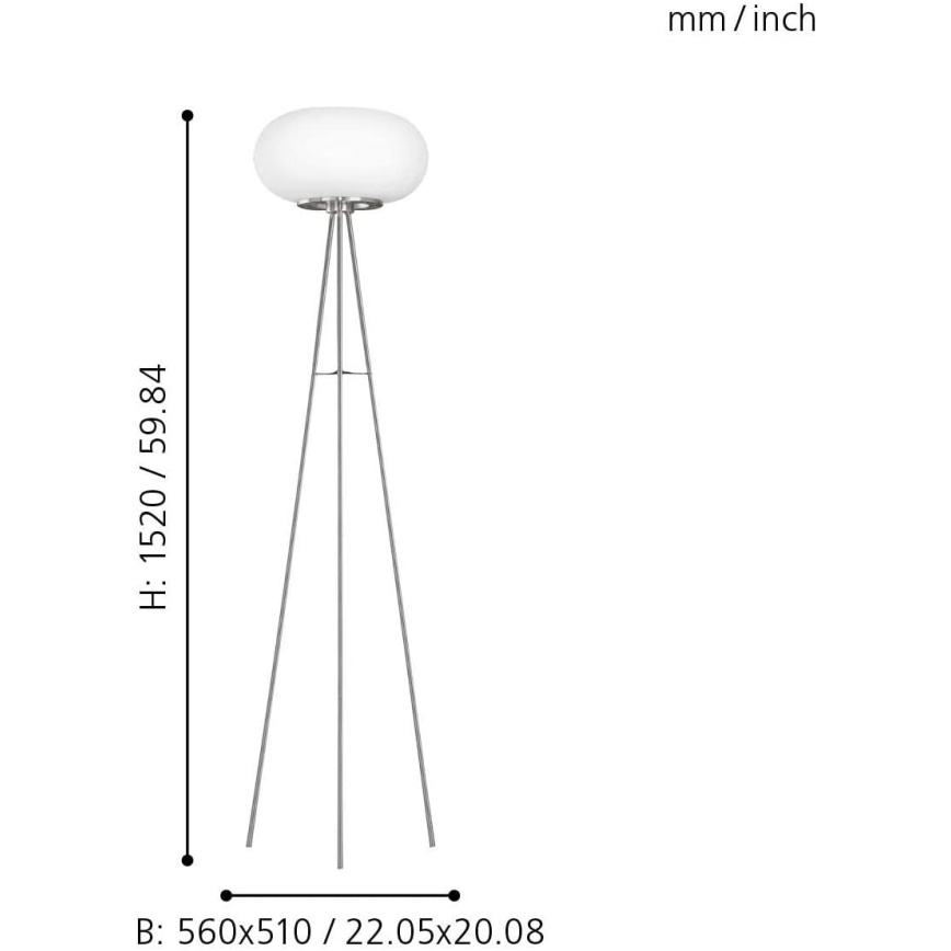 Eglo - LED RGB Aptumšojama grīdas stāvlampa OPTICA-C LED/17W/230V d. 56 cm