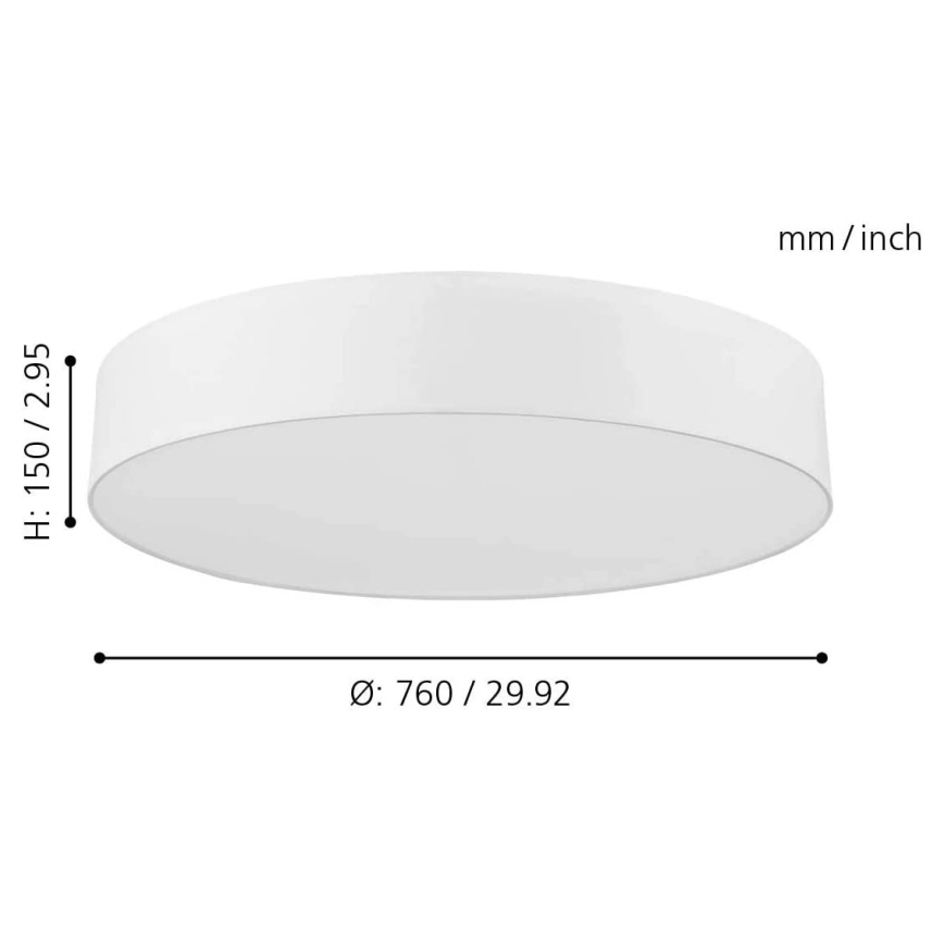 Eglo - LED RGB Aptumšojama griestu lampa ROMAO-C LED/42W/230V + tālvadības pults