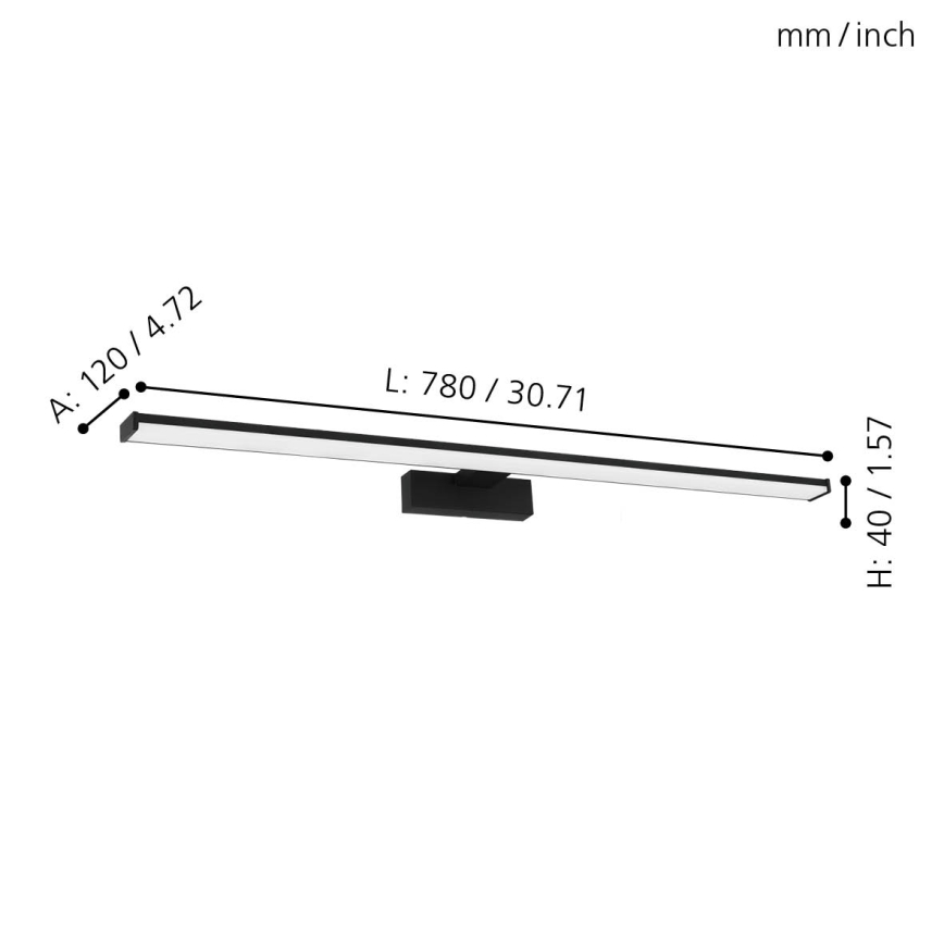 Eglo - LED Vannas istabas spoguļa apgaismojums LED/14W/230V 4000K 78 cm IP44